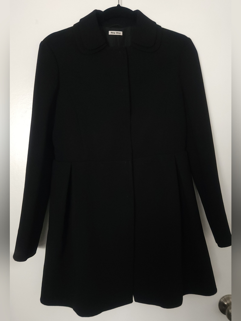 Miu Miu Jacket Coat Size 42 Black With Pockets 2011 READ